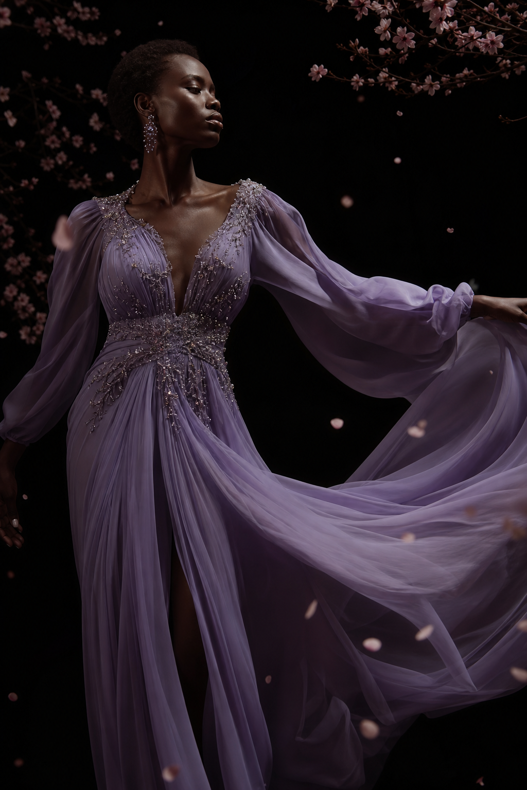 Lilas — mousseline perlée